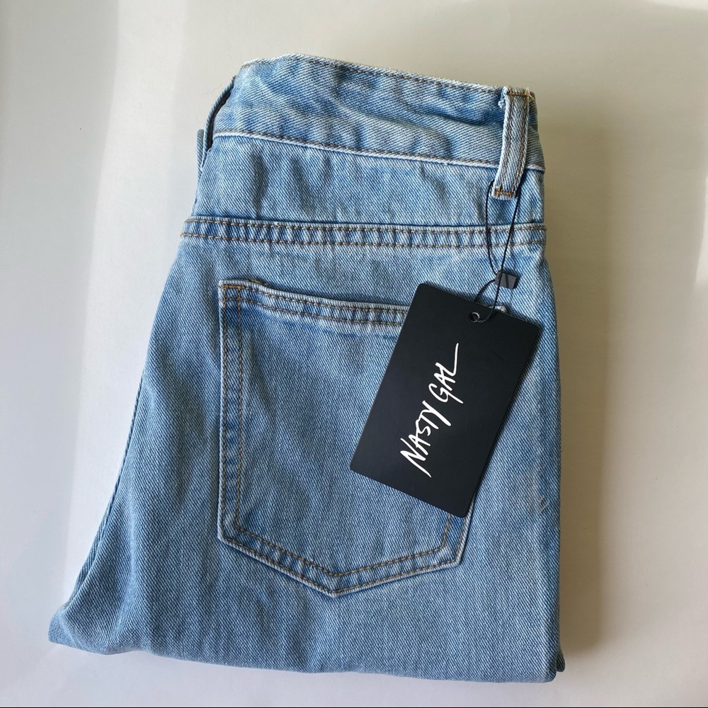 Nasty Gal side by side mom jeans